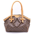 Louis Vuitton Monogram Tivoli GM Tote Brown Leather Gold — view 2