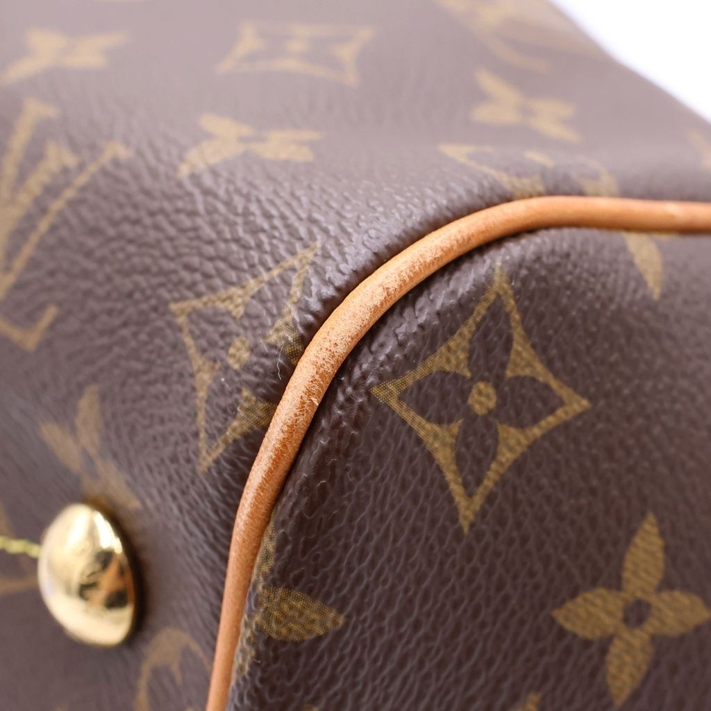 Louis Vuitton Monogram Tivoli GM Tote Brown Leather Gold — view 5