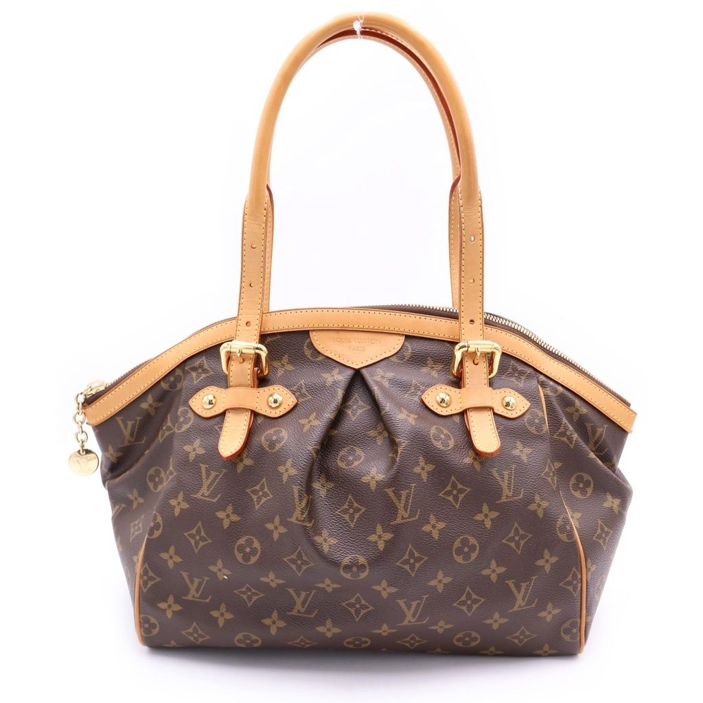Louis Vuitton Monogram Tivoli GM Tote Brown Leather Gold