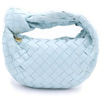 Bottega Veneta Intrecciato Mini Jodie Mini Bag Light Blue Leather Gold — view 2