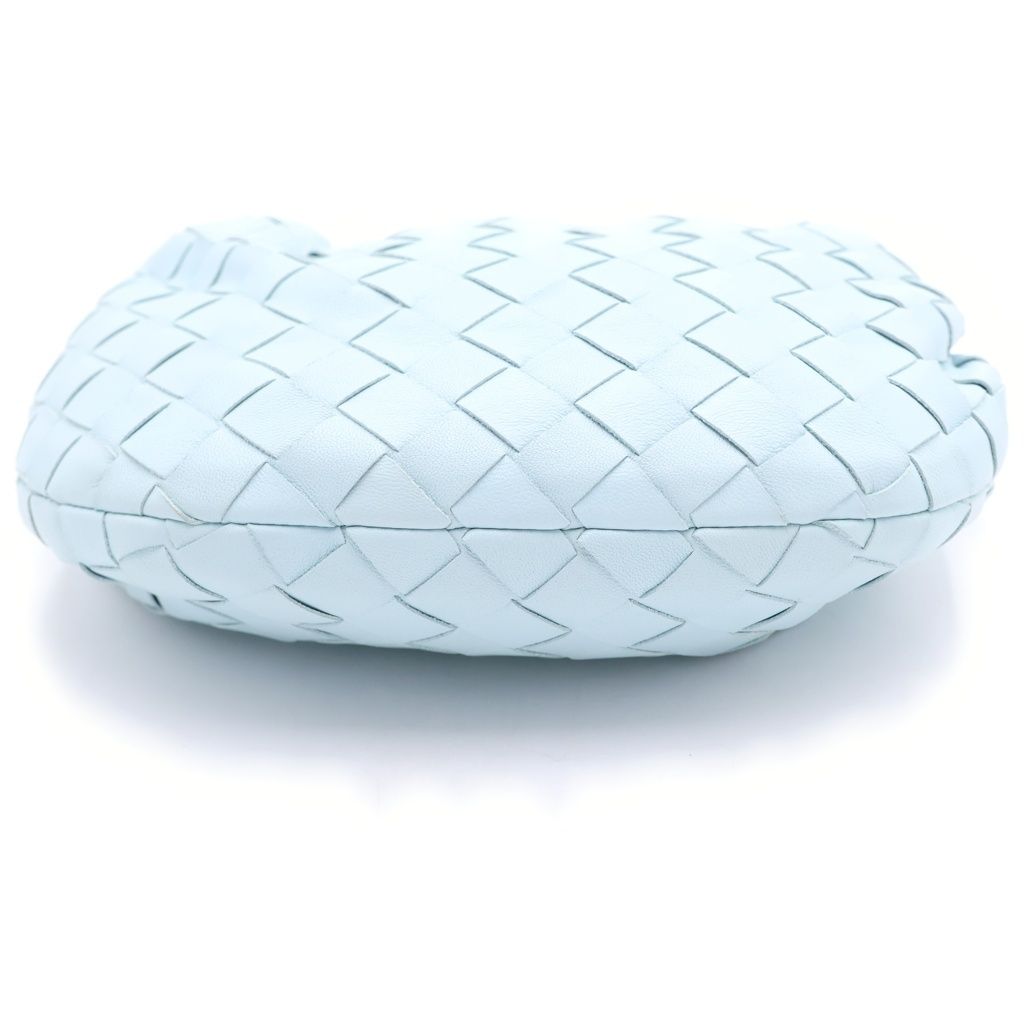 Bottega Veneta Intrecciato Mini Jodie Mini Bag Light Blue Leather Gold — view 4