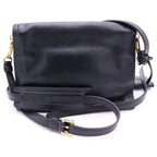 Prada Etiquette Shoulder Bag Black Calfskin Gold — view 2