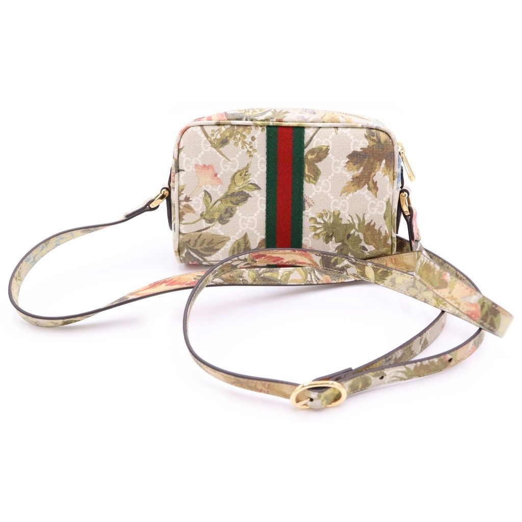 Gucci Ophidia GG Flora Shoulder Bag Multicolor Gold — view 2