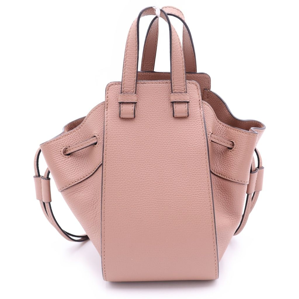 Loewe Hammock Drawstring Mini Shoulder Bag Pink Leather Gold — view 2