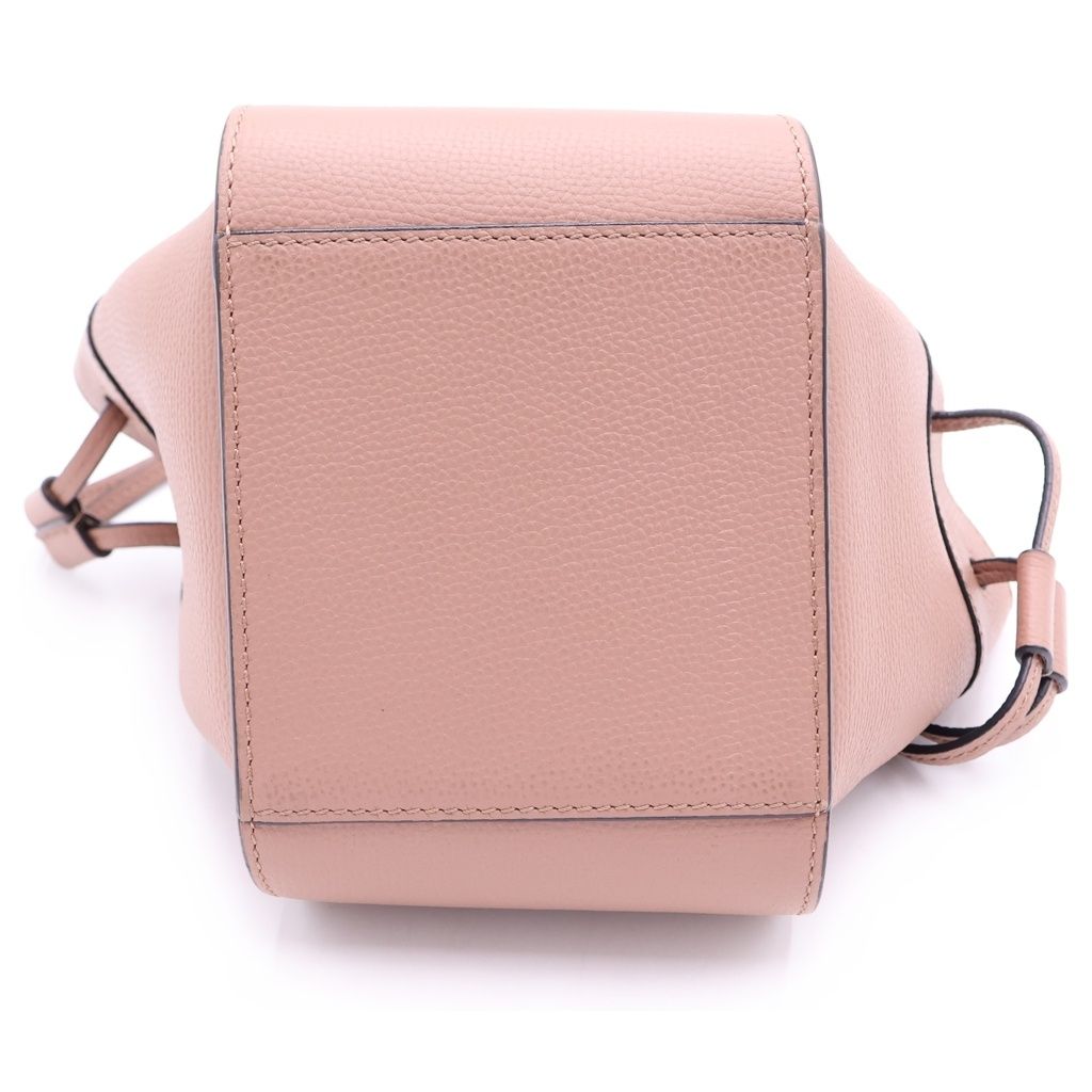 Loewe Hammock Drawstring Mini Shoulder Bag Pink Leather Gold — view 4
