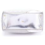 Gucci Guccissima Tote Silver Canvas Enamel Leather — view 4