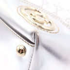 Gucci Guccissima Tote Silver Canvas Enamel Leather — view 5