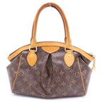 Louis Vuitton Monogram Tivoli PM Handbag Brown Leather Gold — view 2