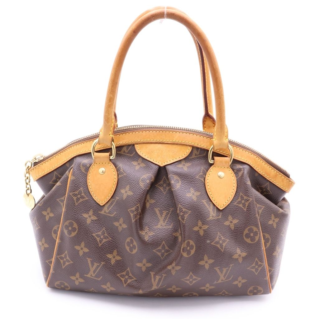 Louis Vuitton Monogram Tivoli PM Handbag Brown Leather Gold