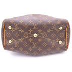 Louis Vuitton Monogram Tivoli PM Handbag Brown Leather Gold — view 4