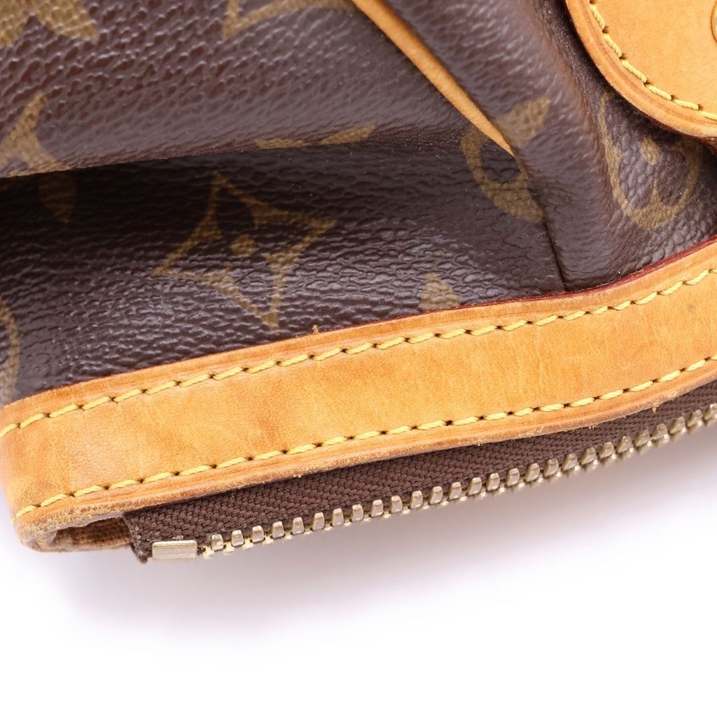 Louis Vuitton Monogram Tivoli PM Handbag Brown Leather Gold — view 6