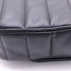 Celine Matelasse Monochrome Shoulder Bag Quilted Gold Black — view 6