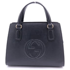 Gucci Soho 2-Way Shoulder Bag Black Leather Gold