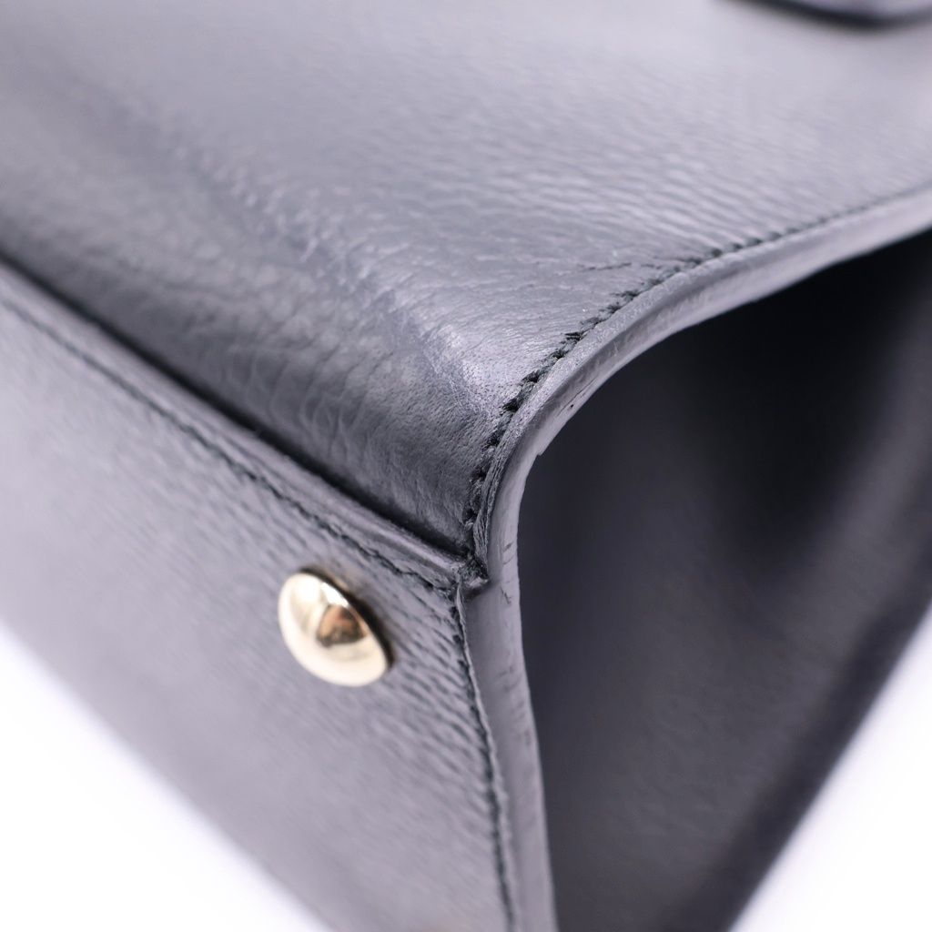 Gucci Soho 2-Way Shoulder Bag Black Leather Gold — view 5
