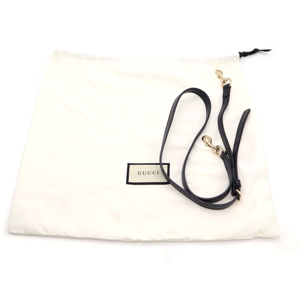 Gucci Soho 2-Way Shoulder Bag Black Leather Gold — view 9