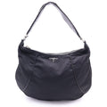 Prada Triangle Logo Nylon Leather Shoulder Bag Tote Black