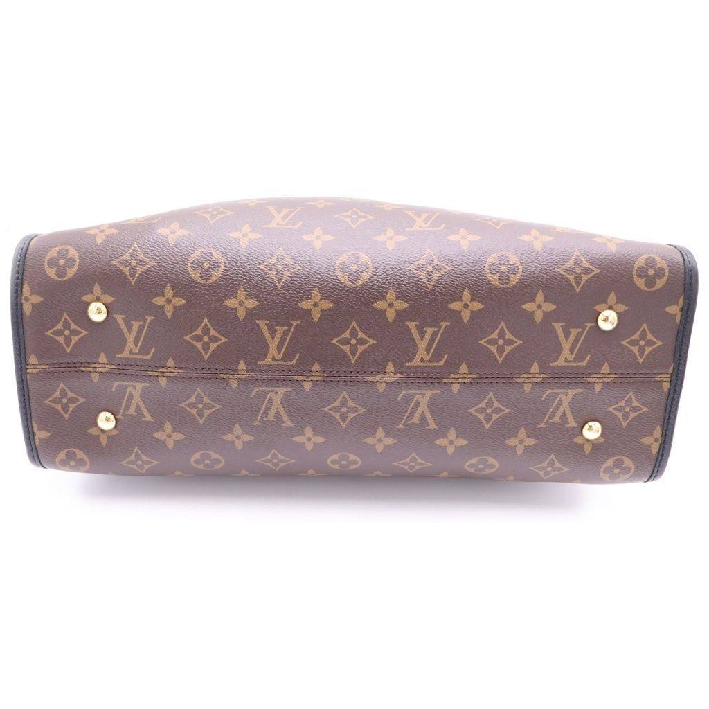 Louis Vuitton Monogram Popincourt MM Leather Gold 2-Way Tote Shoulder Bag Brown — view 4