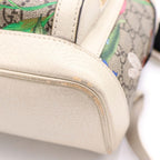 Gucci GG Flora Sherry Line Leather Backpack Beige White Multicolor — view 5