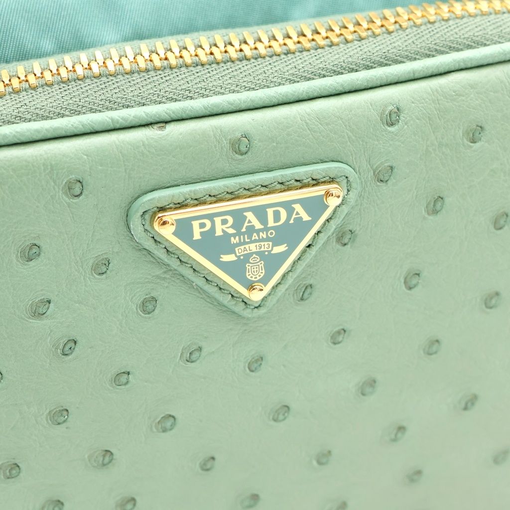 Prada Tessuto Top Handle 2-Way Shoulder Bag Green — view 6