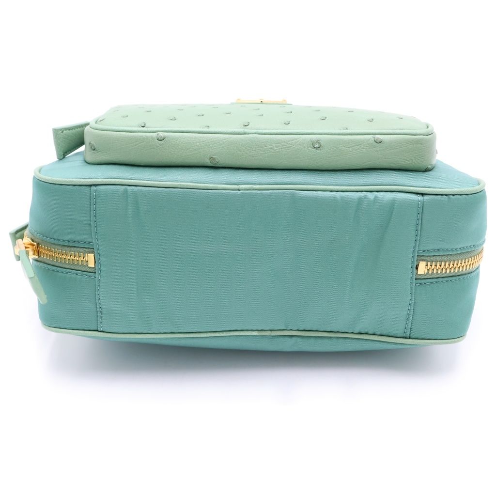 Prada Tessuto Top Handle 2-Way Shoulder Bag Green — view 4