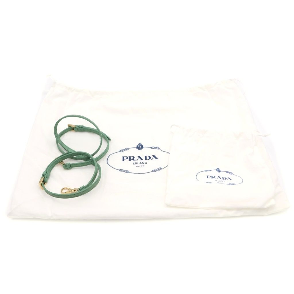 Prada Tessuto Top Handle 2-Way Shoulder Bag Green — view 8