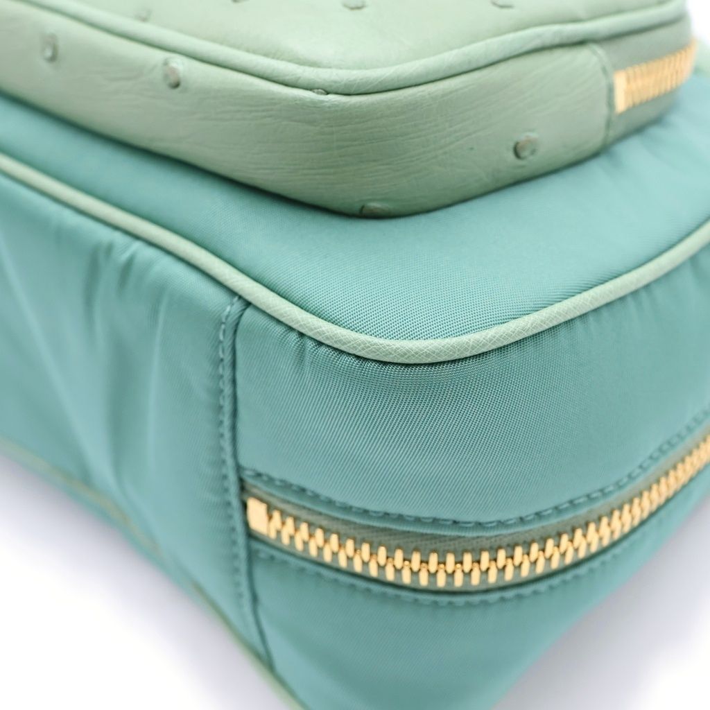 Prada Tessuto Top Handle 2-Way Shoulder Bag Green — view 5