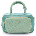 Prada Tessuto Top Handle 2-Way Shoulder Bag Green
