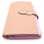 Hermes Bearn Souffle Bicolor Wallet Brown Pink Chai — view 3
