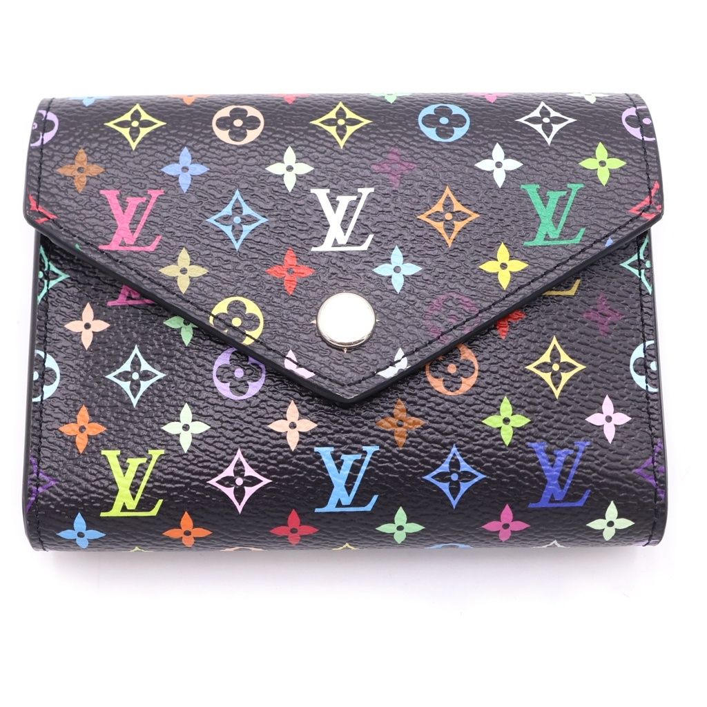 Louis Vuitton Monogram Multicolor Portefeuille Victorine Compact Wallet Trifold