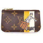 Louis Vuitton Monogram Pochette Cles NM Brown Leather Coin Case