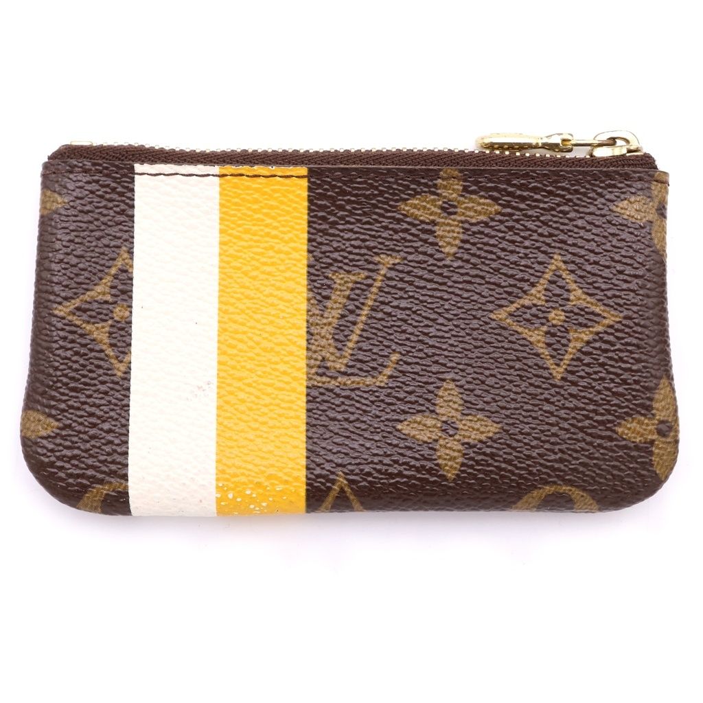 Louis Vuitton Monogram Pochette Cles NM Brown Leather Coin Case — view 2