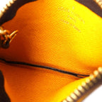Louis Vuitton Monogram Pochette Cles NM Brown Leather Coin Case — view 5