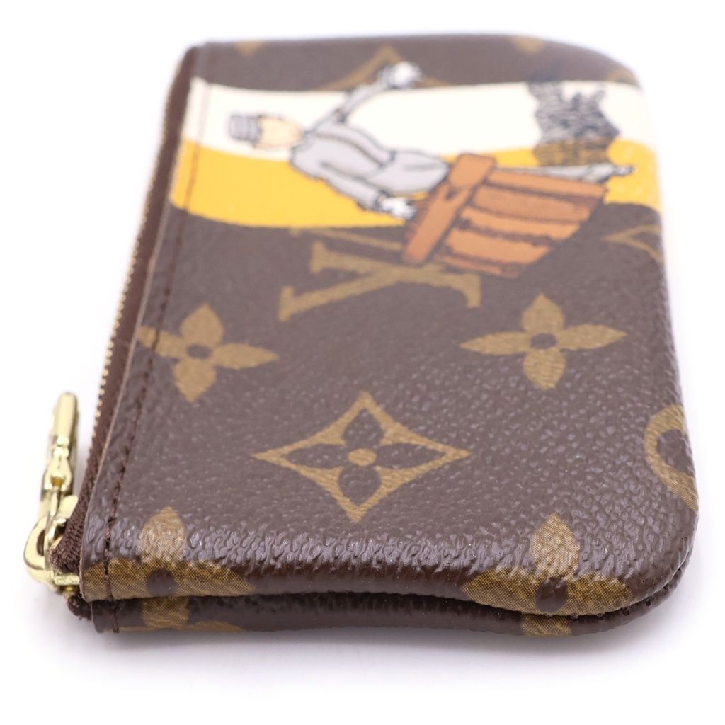 Louis Vuitton Monogram Pochette Cles NM Brown Leather Coin Case — view 3