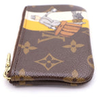 Louis Vuitton Monogram Pochette Cles NM Brown Leather Coin Case — view 3
