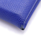 Hermes Calvi Coin Case Pouch Epsom Blue Electric — view 5