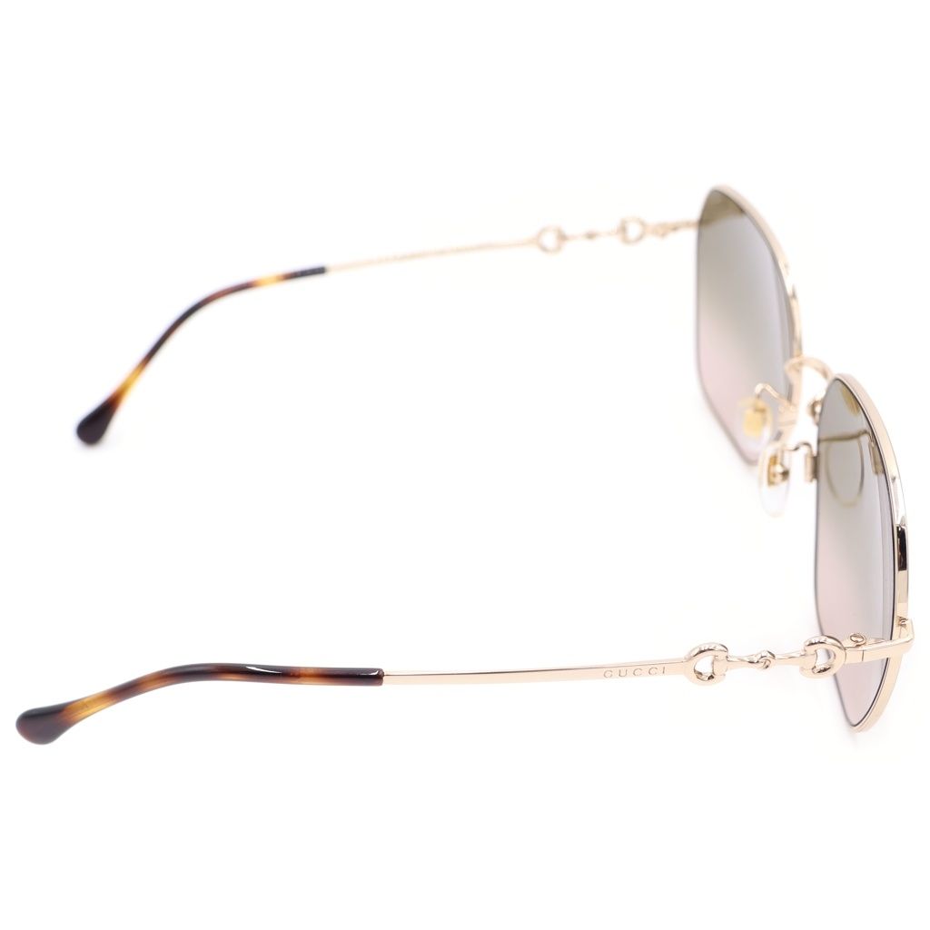 Gucci Horsebit Asian Fit Sunglasses Brown Eyewear — view 3