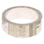 Fendi FF Logo Zucca Pattern Ring Silver — view 2