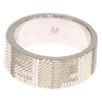 Fendi FF Logo Zucca Pattern Ring Silver — view 3