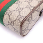 Gucci GG Supreme Sherry Line Leather Ophidia Mini Messenger Bag Beige Ebony — view 5