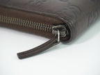 Gucci Guccissima Leather Zip Around Wallet Brown — view 6