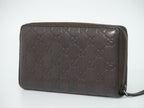 Gucci Guccissima Leather Zip Around Wallet Brown — view 2