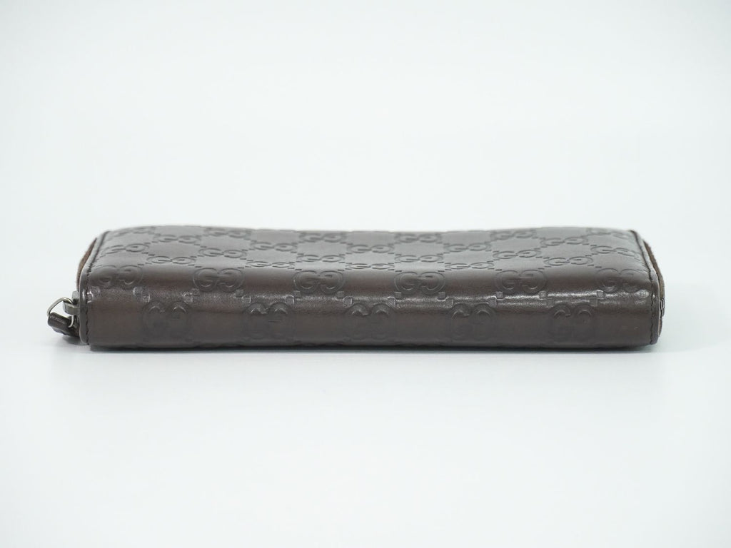 Gucci Guccissima Leather Zip Around Wallet Brown — view 3