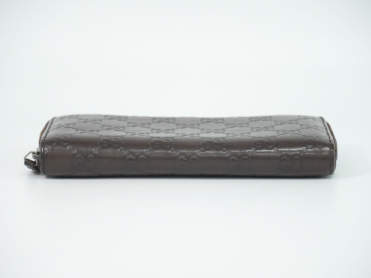 Gucci Guccissima Leather Zip Around Wallet Brown — view 3