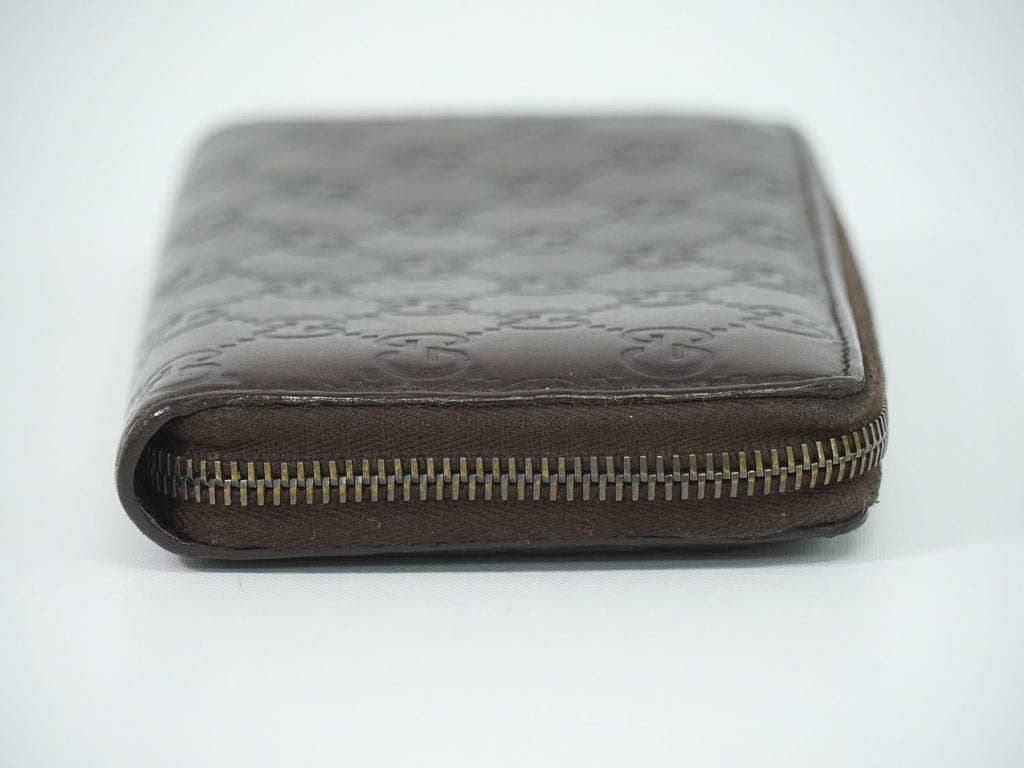 Gucci Guccissima Leather Zip Around Wallet Brown — view 4
