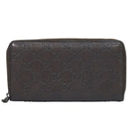 Gucci Guccissima Leather Zip Around Wallet Brown