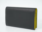 Fendi Bugs Monster Eye Motif Wallet Leather Black Yellow — view 2