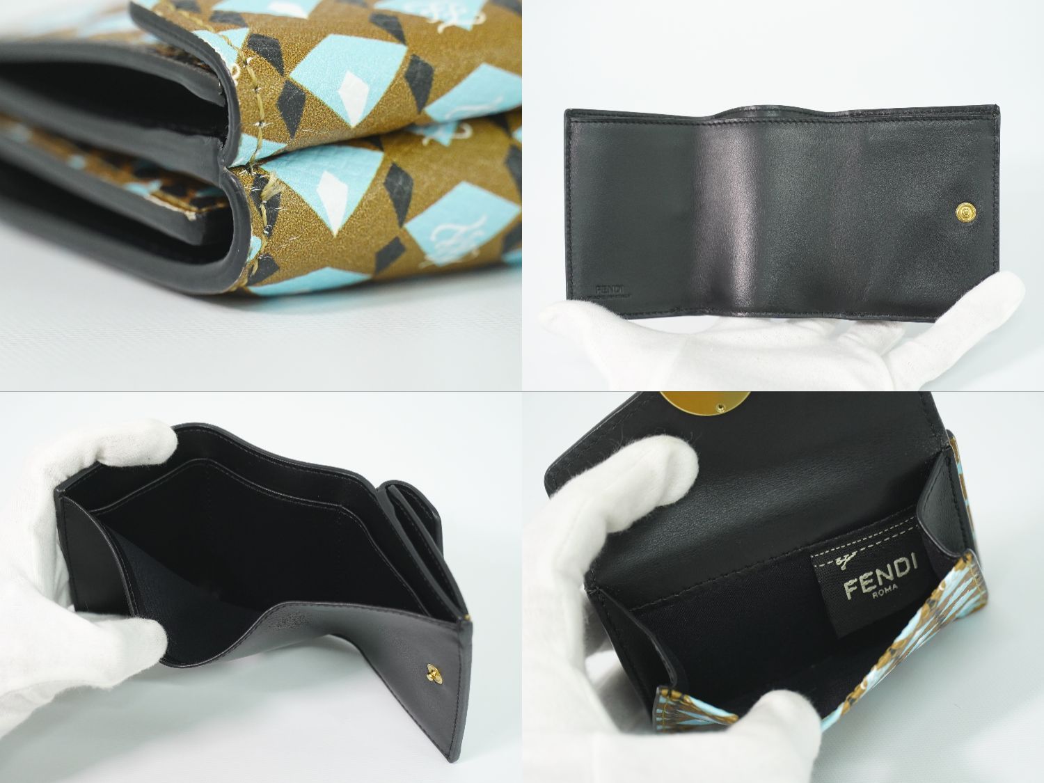 Fendi Is Trifold Wallet Compact Leather Multicolor — view 8