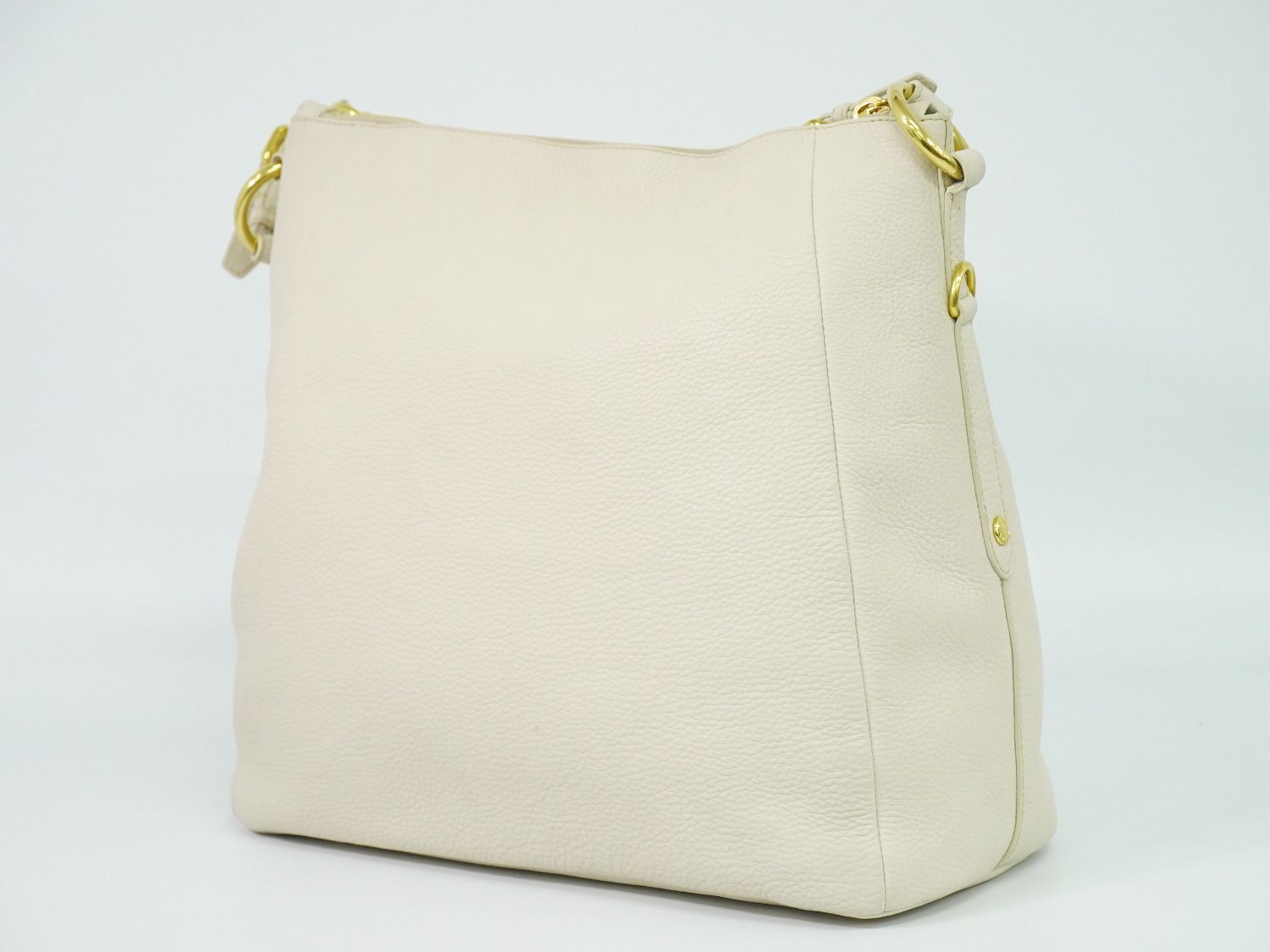 Prada Vitello Daino Leather Shoulder Bag Tote Ivory — view 2