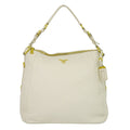 Prada Vitello Daino Leather Shoulder Bag Tote Ivory