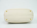 Prada Vitello Daino Leather Shoulder Bag Tote Ivory — view 3